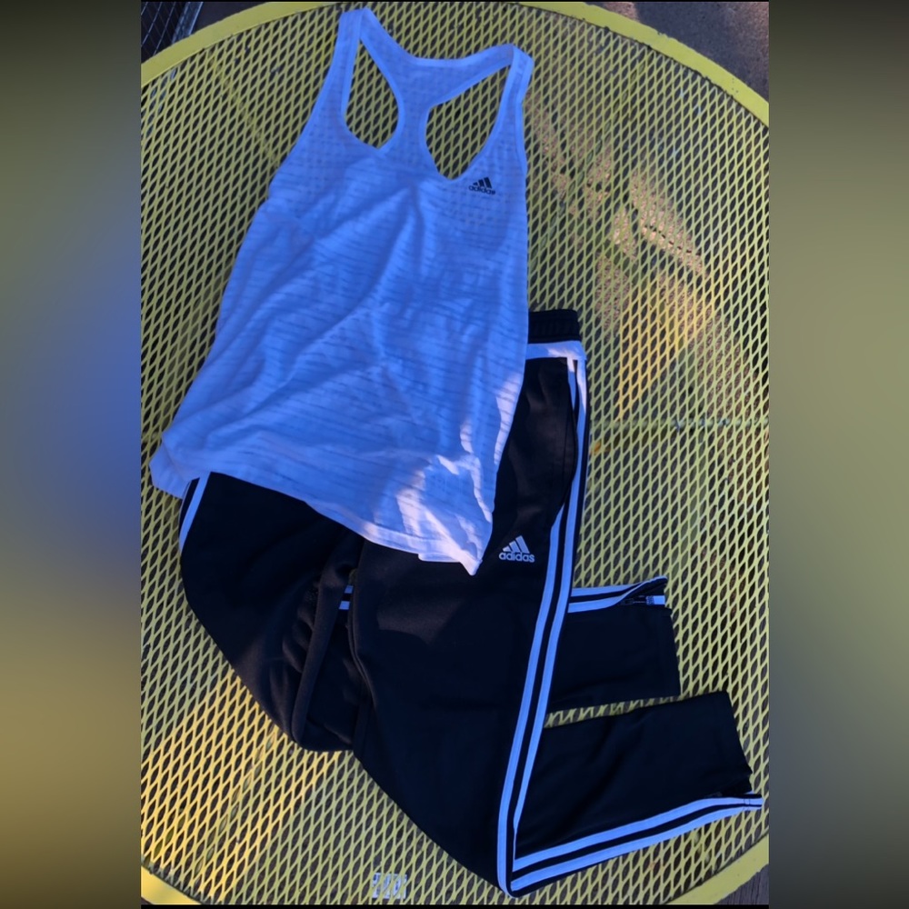 White See Through, Sheer Mesh Adidas Top